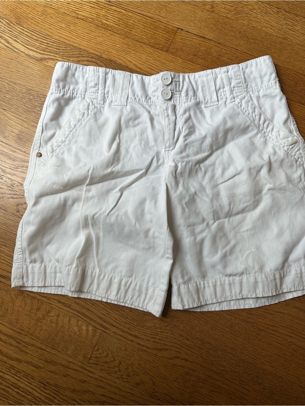 Sanctuary White Cotton Bermuda Shorts